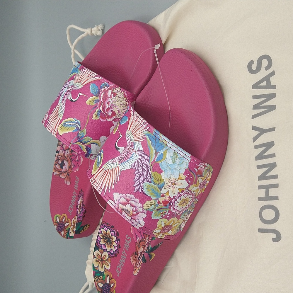 Johnny was pool slides sandals fagan New with dust bag women 8 - Picture 5 of 8